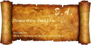 Domonkos Amália névjegykártya