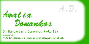 amalia domonkos business card